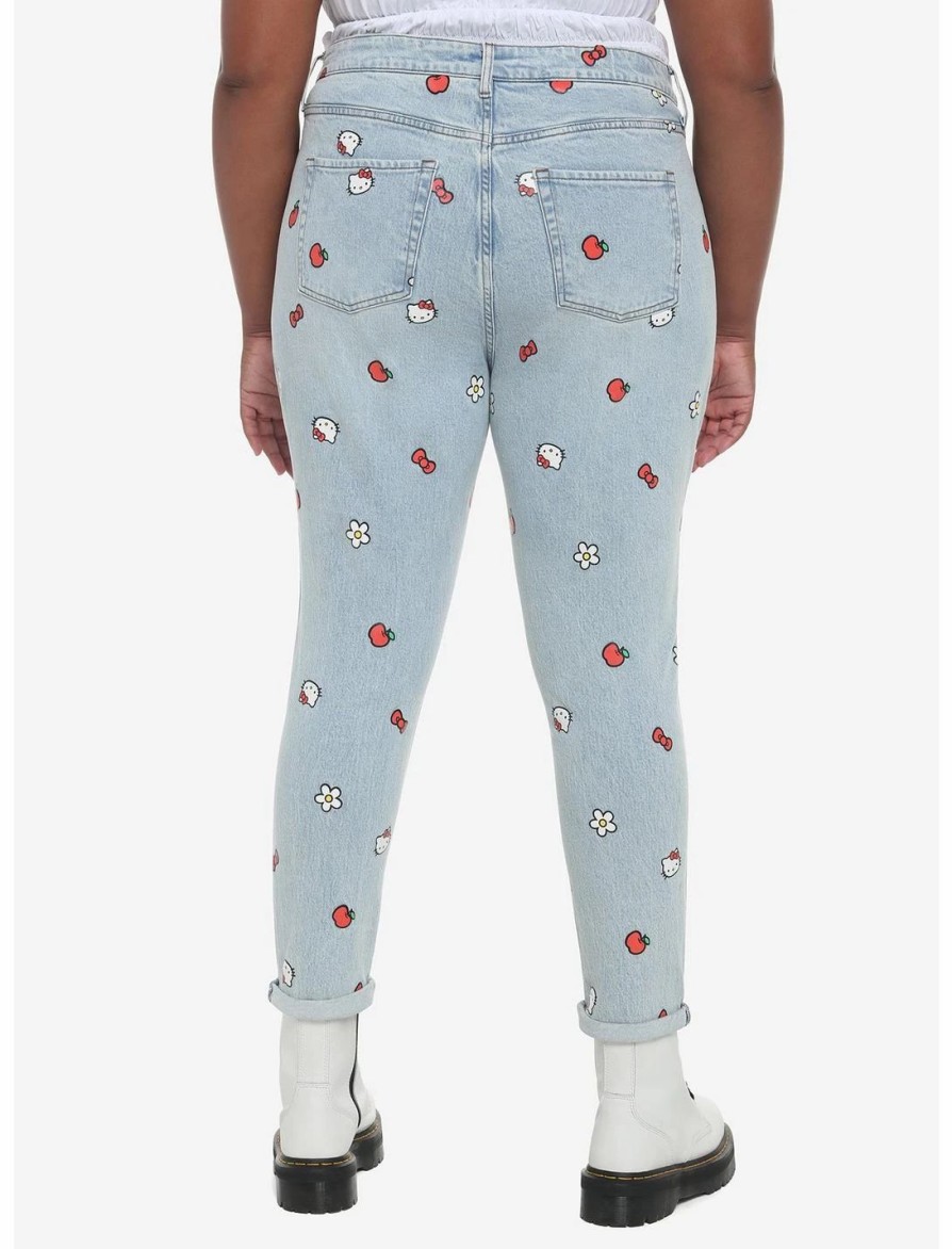 Bottoms * | Hunivers Hello Kitty Icons Mom Jeans Plus Size