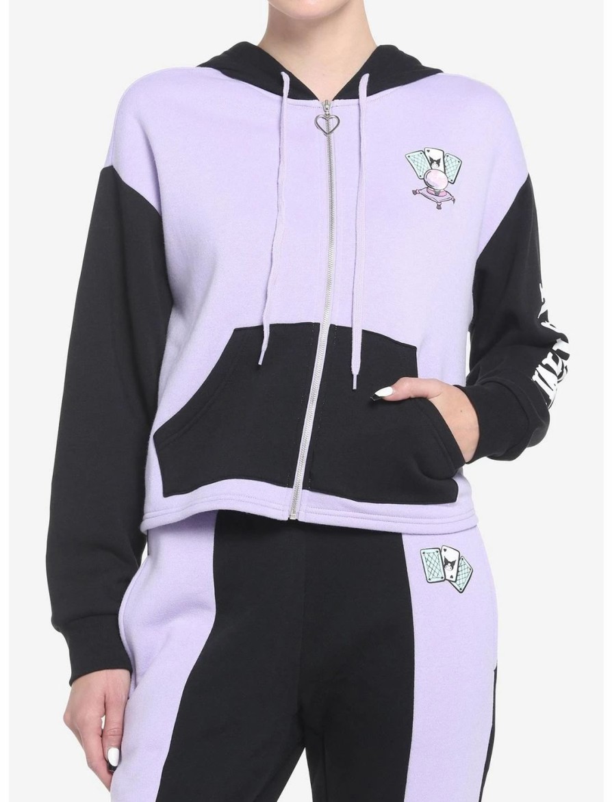 Hoodies And Sweatshirts * | Hunivers Kuromi Fortune Teller Color-Block Skimmer Hoodie