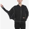 Hoodies And Sweatshirts * | Hunivers Black Bat Wing Hoodie