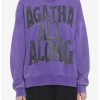 Hoodies And Sweatshirts * | Hunivers Her Universe Marvel Wandavision Agatha All Along Mineral Wash Sweatshirt