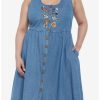 Dresses * | Hunivers Disney Bambi Forest Friends Denim Dress Plus Size