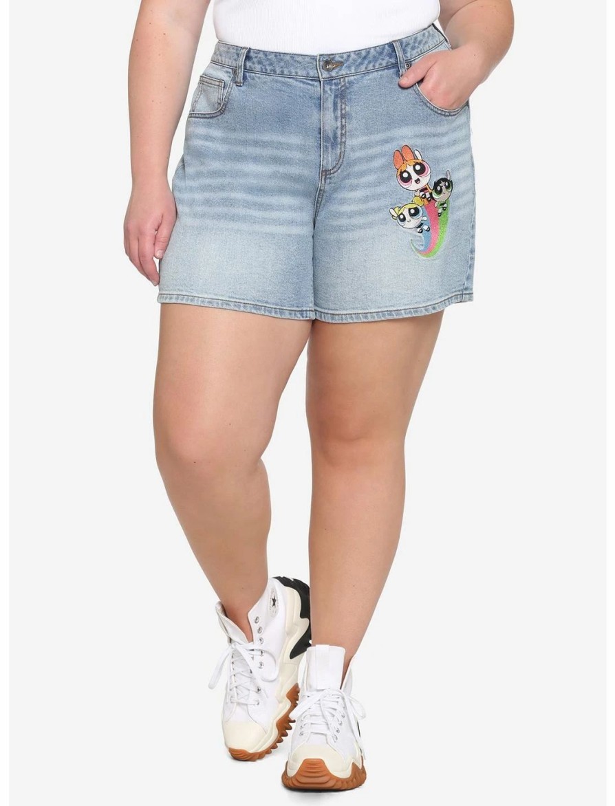 Bottoms * | Hunivers The Powerpuff Girls Trio Mom Shorts Plus Size