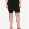 Bottoms * | Hunivers Black 10 Inch Inseam Bike Shorts Plus Size