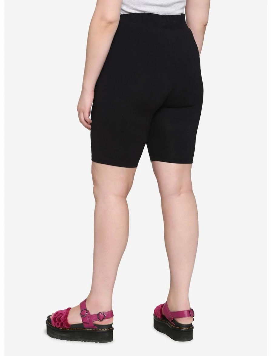 Bottoms * | Hunivers Black 10 Inch Inseam Bike Shorts Plus Size