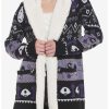 Sweaters And Cardigans * | Hunivers Her Universe Studio Ghibli Spirited Away Fair Isle Sherpa Open Cardigan