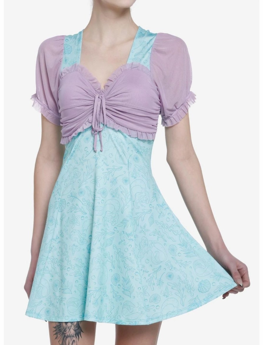 Dresses * | Hunivers Her Universe Disney The Little Mermaid Lace-Up Sweetheart Dress