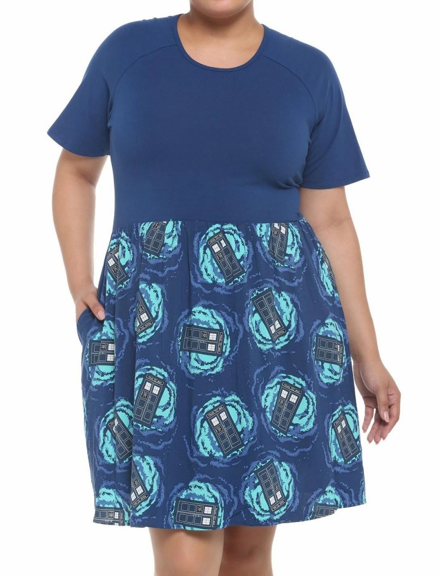 Dresses * | Hunivers Her Universe Doctor Who Tardis Dress Plus Size