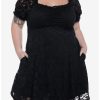 Dresses * | Null Black Lace Babydoll Dress Plus Size