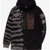 Sweaters And Cardigans * | Ourunvrs The Mummy Hieroglyphic Split Wash Hoodie