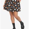 Bottoms * | Hunivers Pumpkin Ghost & Web Zipper Skirt Plus Size