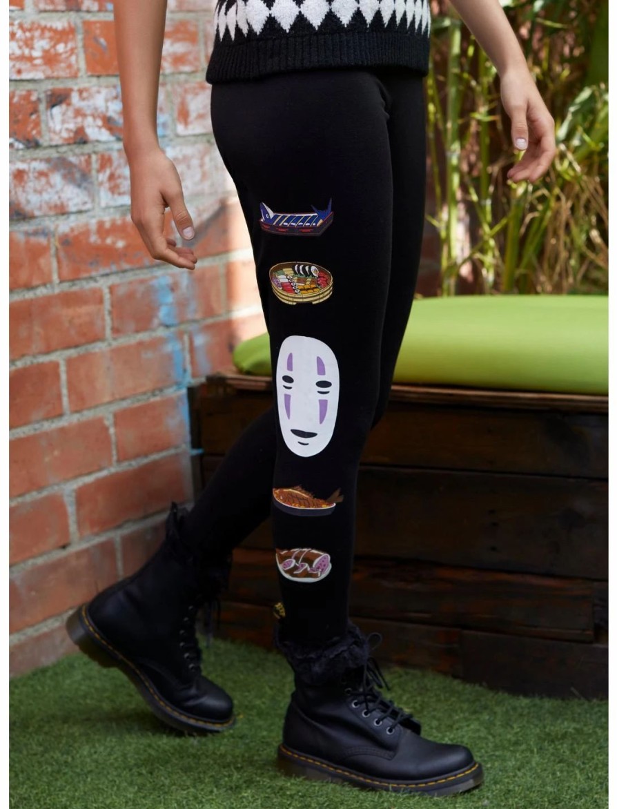 Bottoms * | Hunivers Studio Ghibli No-Face Food Leggings