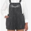 Bottoms * | Hunivers The Nightmare Before Christmas Jack Pinstripe Shortalls Plus Size