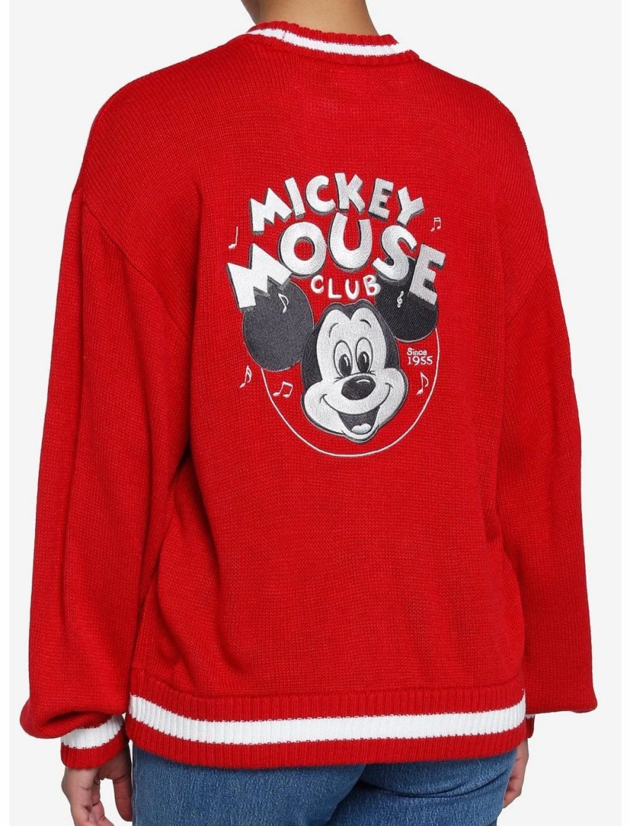 Sweaters And Cardigans * | Hunivers Her Universe Disney100 Mickey Mouse Club Vintage Varsity Cardigan