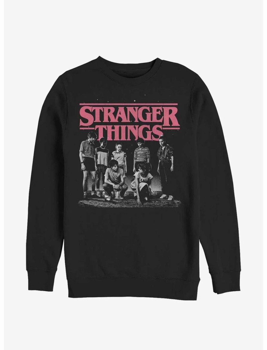 Sweaters And Cardigans * | Null Stranger Things Stranger Monochromatic Group Sweatshirt