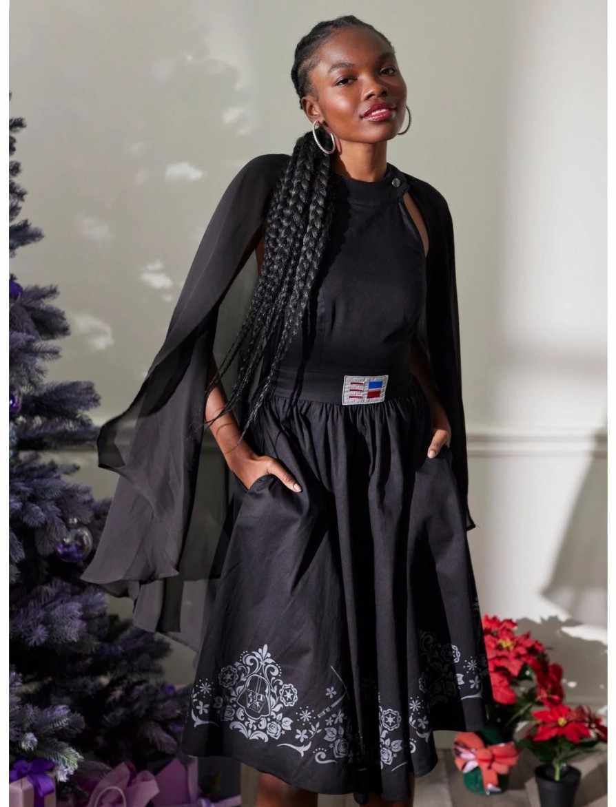 Dresses * | Hunivers Her Universe Star Wars Darth Vader Cape Dress