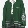 Sweaters And Cardigans * | Hunivers Harry Potter Slytherin Skimmer Cardigan