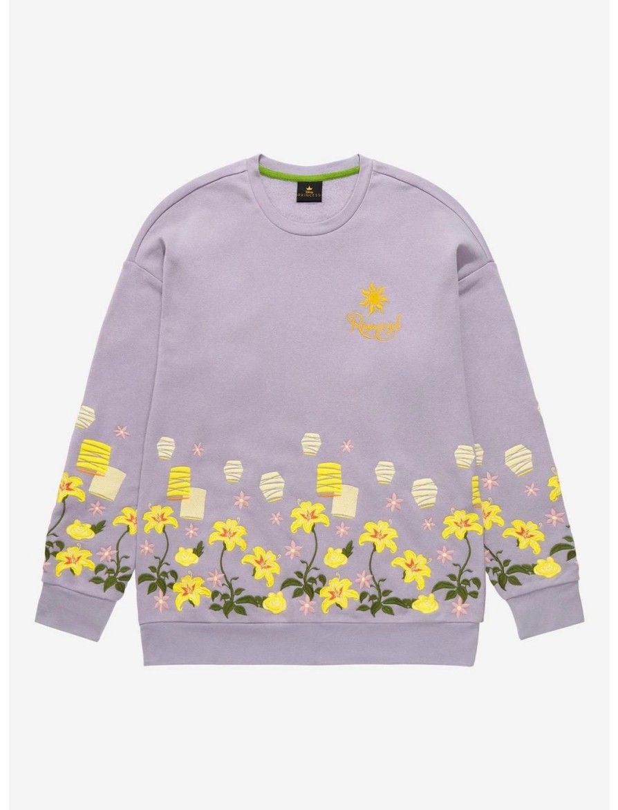 Hoodies And Sweatshirts * | Hunivers Disney Tangled Rapunzel Embroidered Sweatshirt