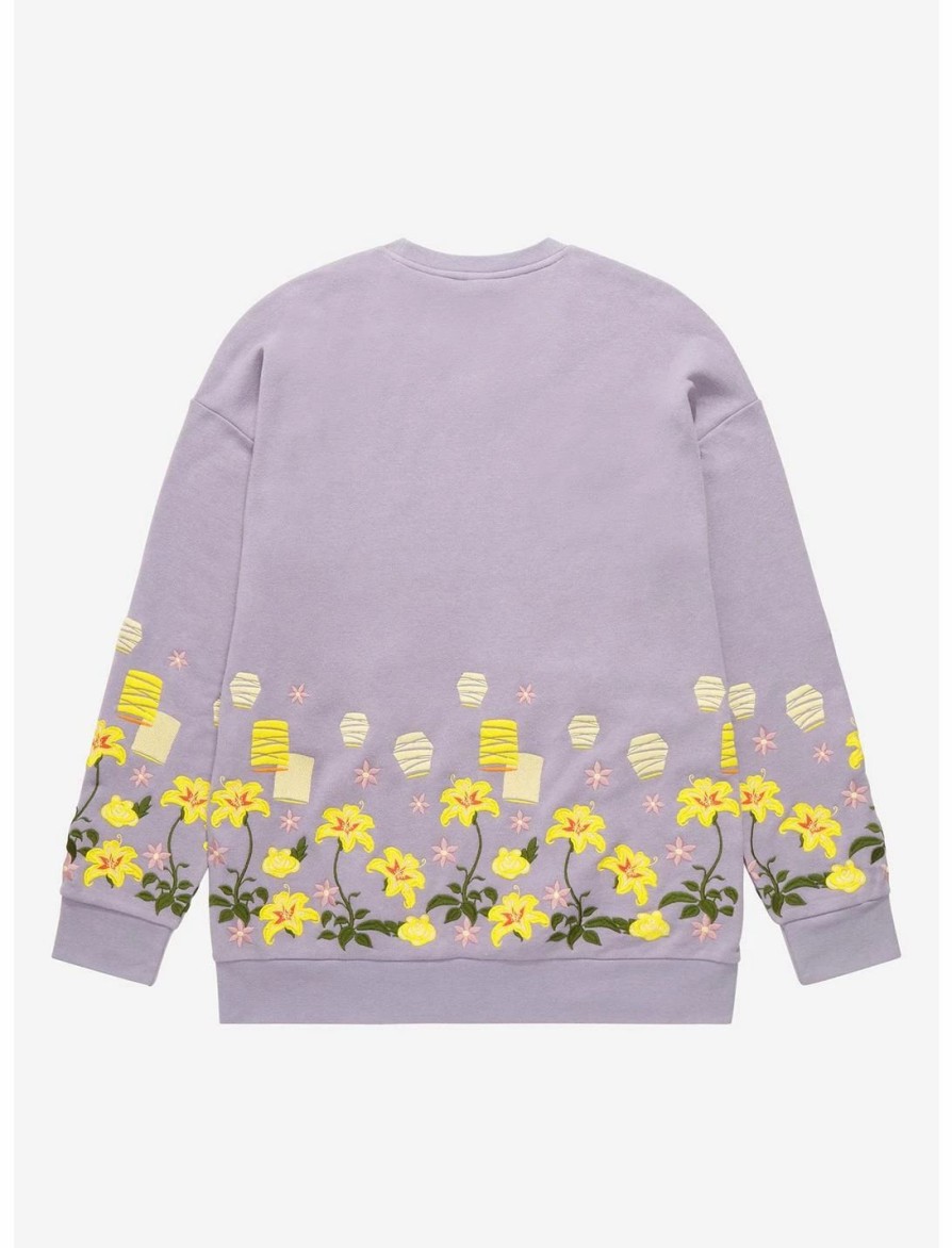 Hoodies And Sweatshirts * | Hunivers Disney Tangled Rapunzel Embroidered Sweatshirt