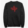 Sweaters And Cardigans * | Null Stranger Things 4 Red Logo Sweatshirt