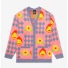 Sweaters And Cardigans * | Hunivers Studio Ghibli Howl'S Moving Castle Howl'S Diamonds & Calcifer Cardigan Plus Size