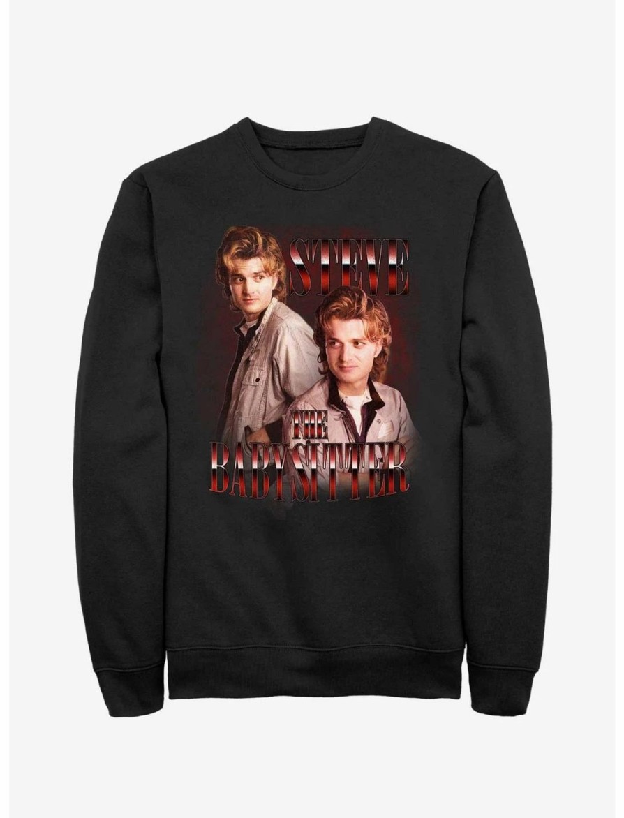 Sweaters And Cardigans * | Null Stranger Things Steve The Babysitter Sweatshirt