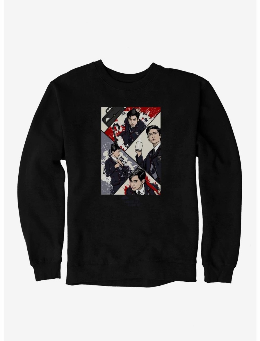 Sweaters And Cardigans * | Null The Umbrella Academy Number Five Comic Sweatshirt