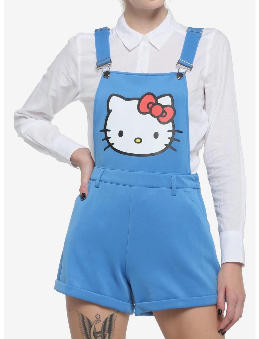 Bottoms * | Hunivers Hello Kitty Blue Shortalls