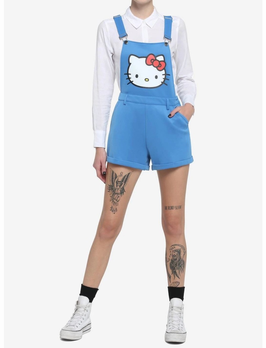 Bottoms * | Hunivers Hello Kitty Blue Shortalls