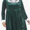 Dresses * | Hunivers Her Universe Disney The Haunted Mansion Ghost Host Velvet Long-Sleeve Dress Plus Size