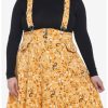 Bottoms * | Hunivers Disney Chip 'N' Dale Fall Floral Suspender Skirt Plus Size