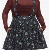 Bottoms * | Hunivers Corpse Bride Icon Suspender Skirt Plus Size