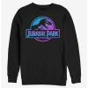 Sweaters And Cardigans * | Null Jurassic Park Neon Logo Sweatshirt