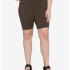 Bottoms * | Hunivers Olive 10 Inch Inseam Bike Shorts Plus Size