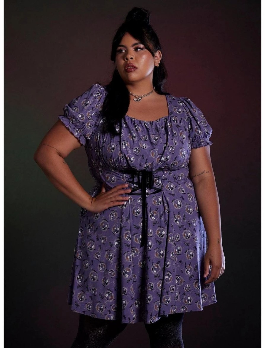 Dresses * | Hunivers Her Universe The Nightmare Before Christmas Jack & Sally Corset Dress Plus Size