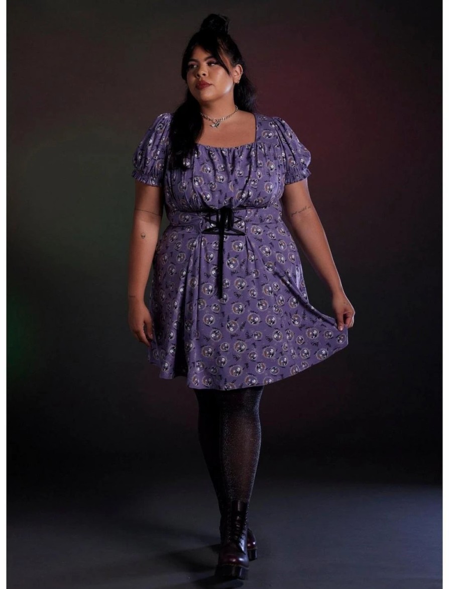 Dresses * | Hunivers Her Universe The Nightmare Before Christmas Jack & Sally Corset Dress Plus Size