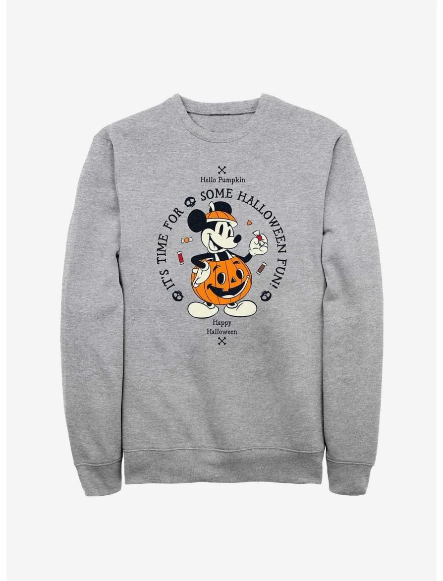 Sweaters And Cardigans * | Null Disney Mickey Mouse Time For Halloween Pumpkin Mickey Sweatshirt